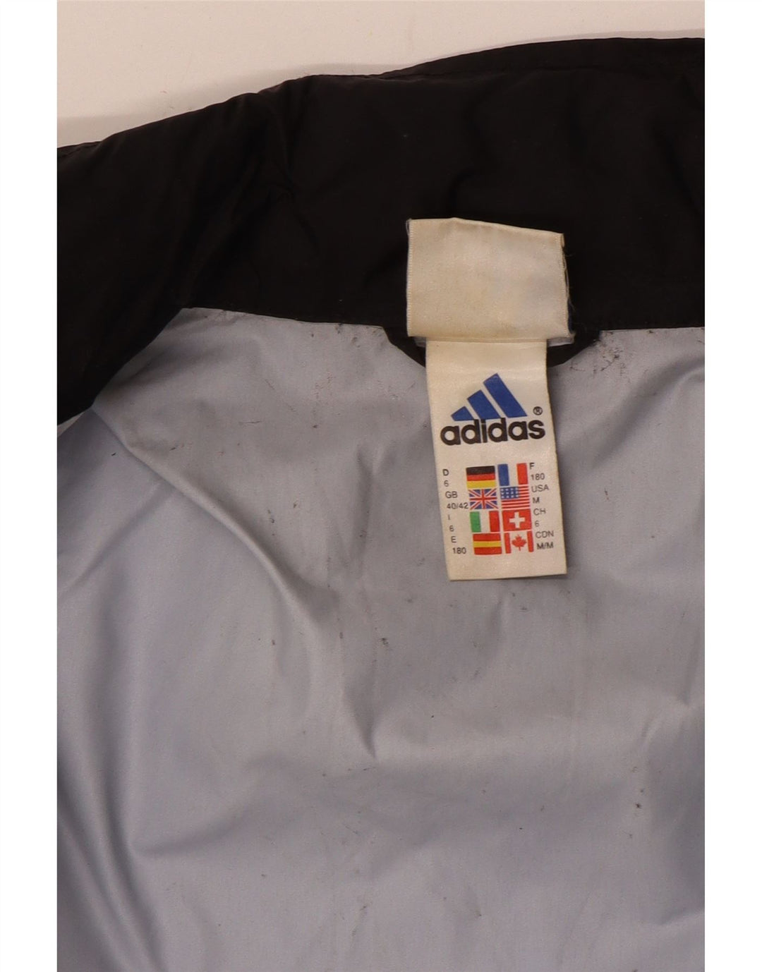 Jachetă de ploaie Adidas pentru bărbați UK 40/42 Medium Black Colorblock Nylon