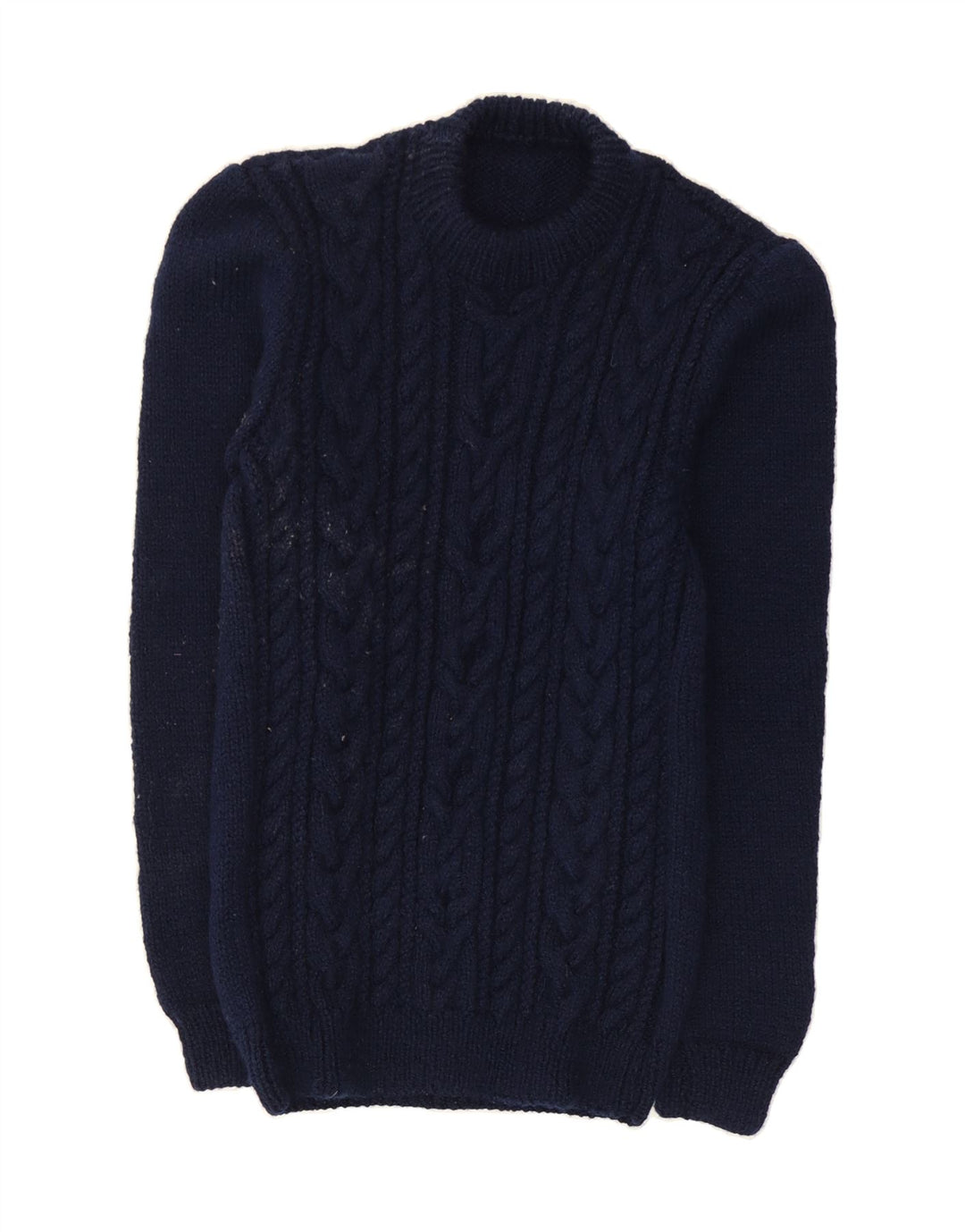 VINTAGE Mens Turtle Neck Jumper Sweater XS Navy Blue Vintage Vintage and Second-Hand Vintage from Messina Hembry 