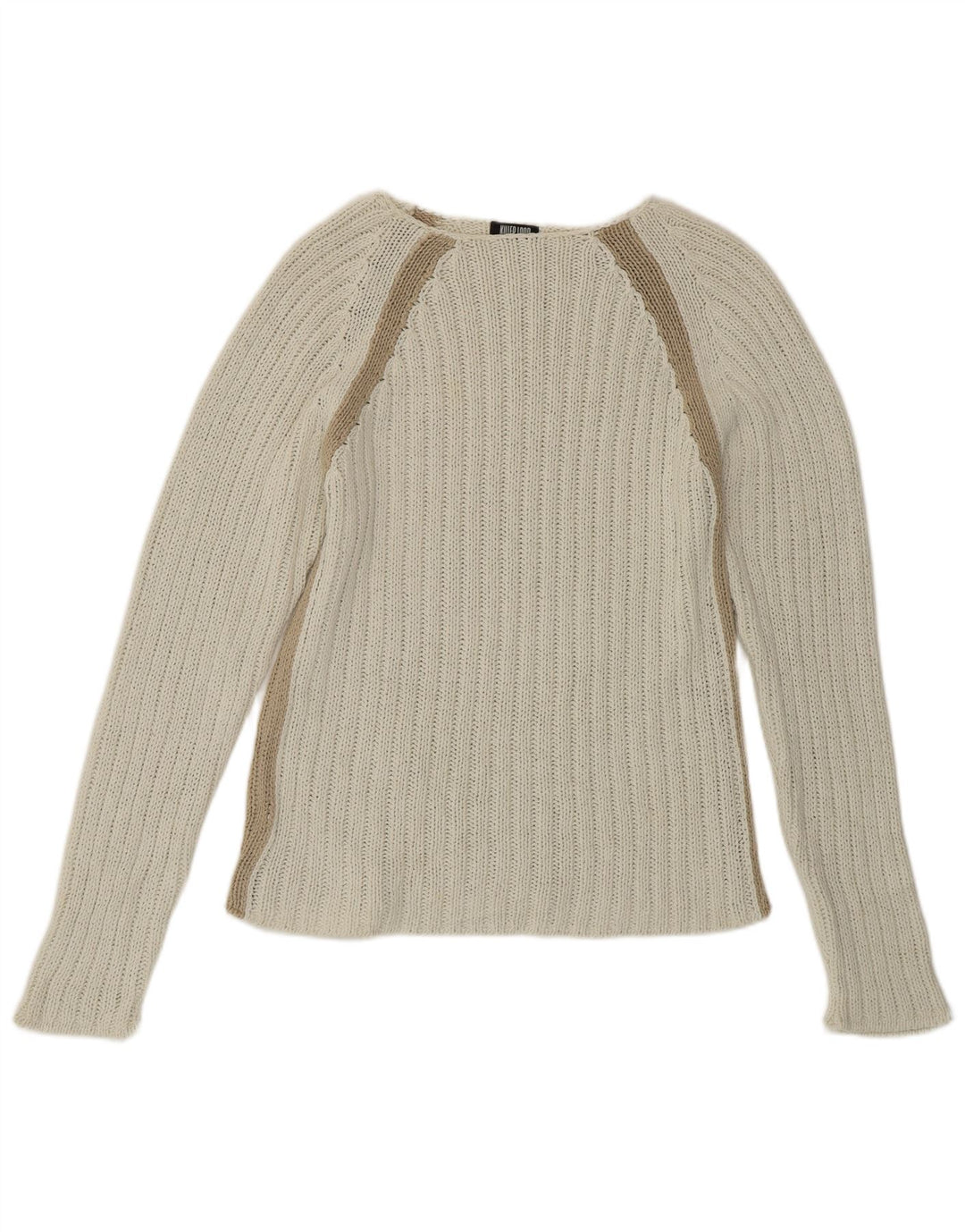 Pulover pentru femei Killer Loop cu decolteu cu barca UK 10, cu dungi albe mici