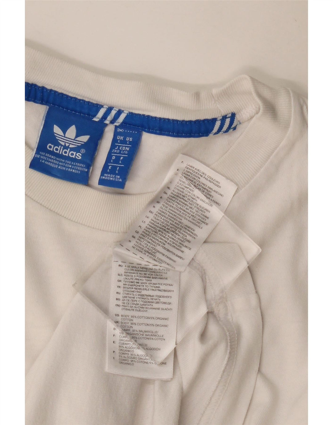Tricou grafic ADIDAS pentru bărbați Top mare din bumbac alb