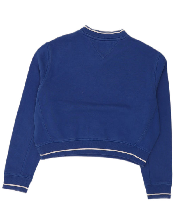 Pulover pentru damă Tommy Hilfiger oversized Graphic Crop Pulover UK 6 XS Albastru