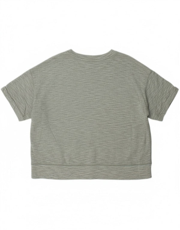 Tricou supradimensionat pentru femei Eddie Bauer, Marea Britanie 18 XL, poliester pătat verde