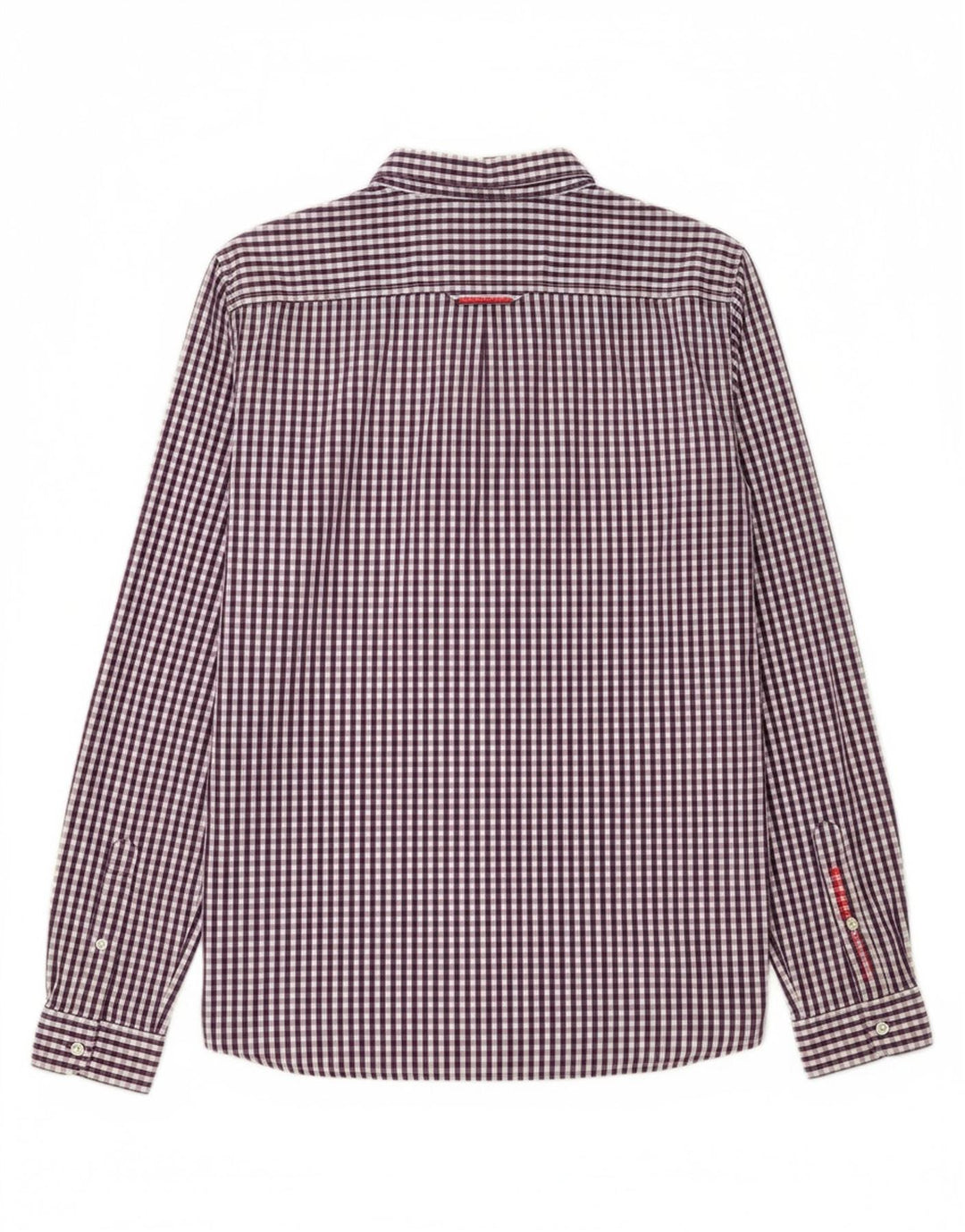 SUPERDRY Mens Shirt Large Purple Gingham Cotton