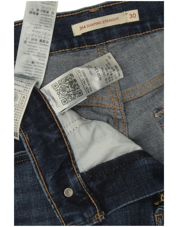 Blugi drepti modelați 314 pentru femei LEVI'S L30 L29 bumbac bleumarin