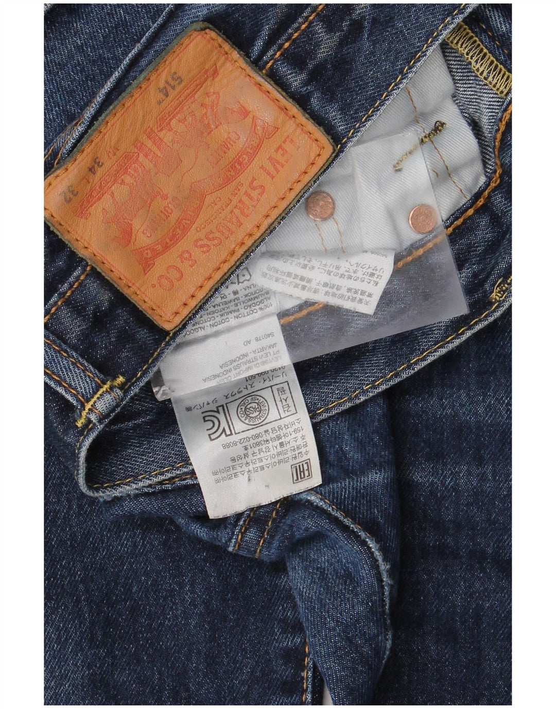 Blugi drepti pentru bărbați Levi's 514 W34 L32 bumbac bleumarin