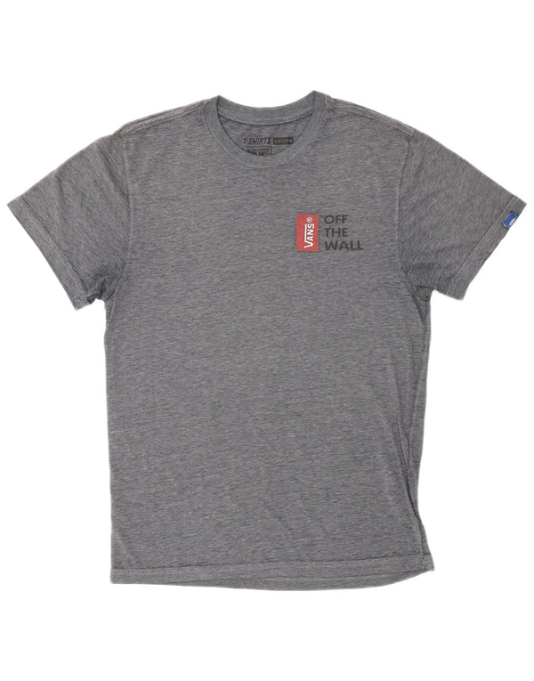 Tricou grafic personalizat VANS pentru bărbați Top mic, gri, bumbac cu pete