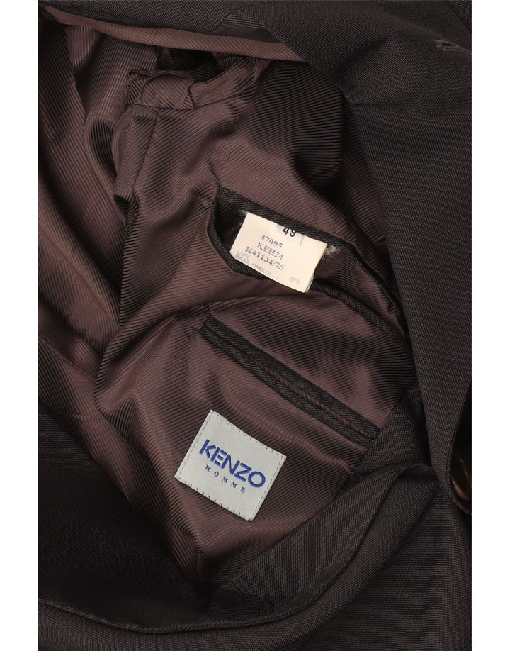 Jachetă pentru bărbați KENZO cu 3 nasturi IT 48 Mediu Lână bleumarin