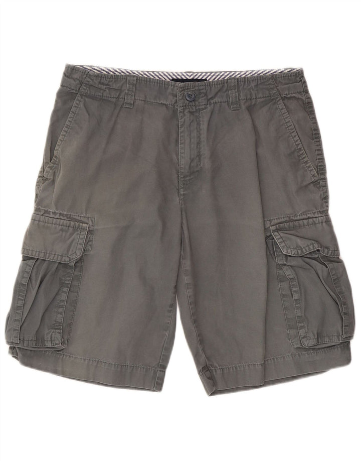 Pantaloni scurți cargo Tommy Hilfiger pentru bărbați W33, bumbac gri mediu