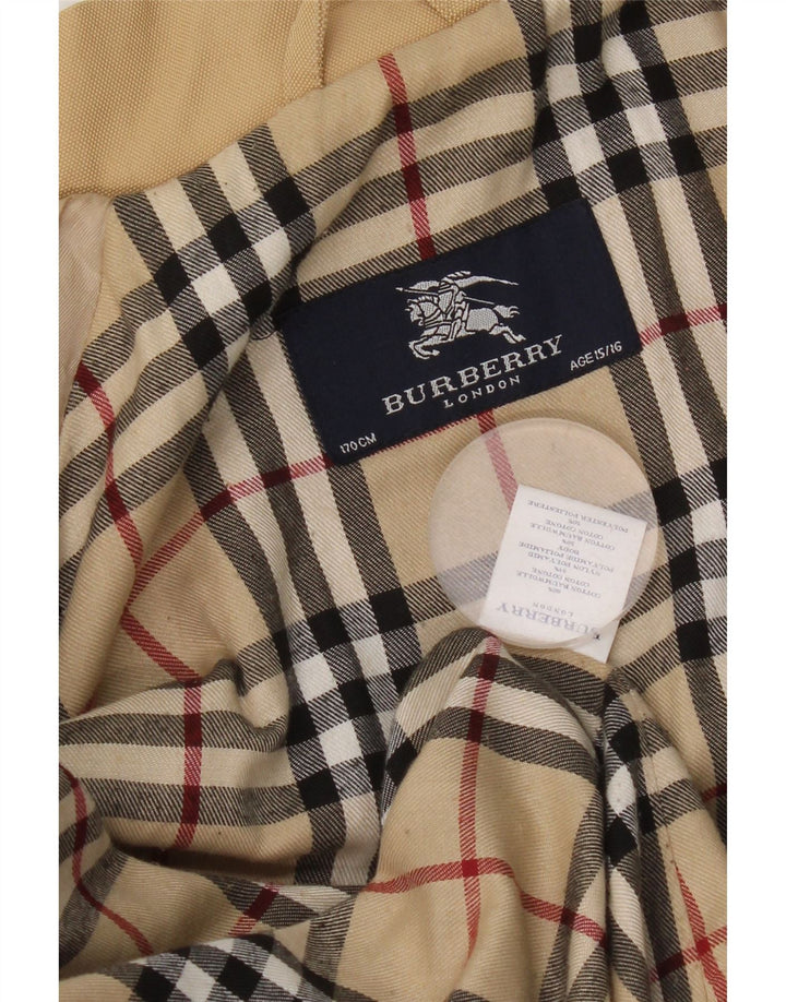 Jachetă Windbreaker pentru băieți Burberry 15-16 ani bumbac bej