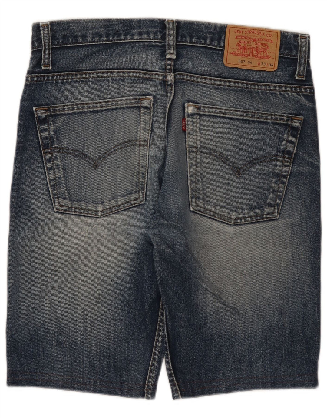 Pantaloni scurți din blugi pentru bărbați LEVI'S 507 W33, bumbac albastru mediu
