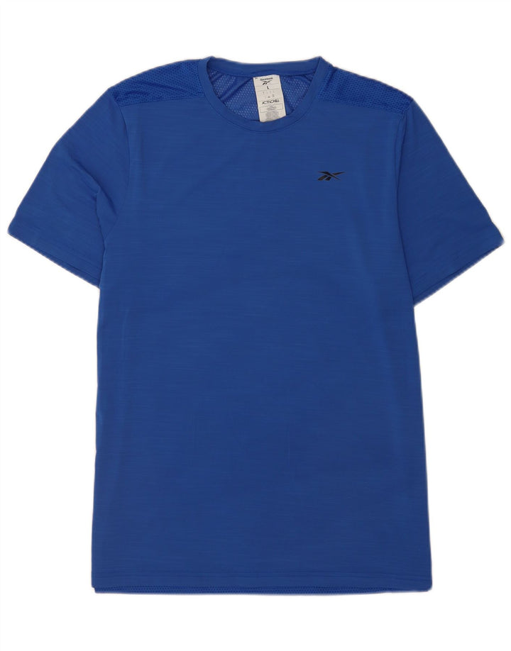 Tricou grafic înalt pentru bărbați Reebok Top mare albastru din nailon