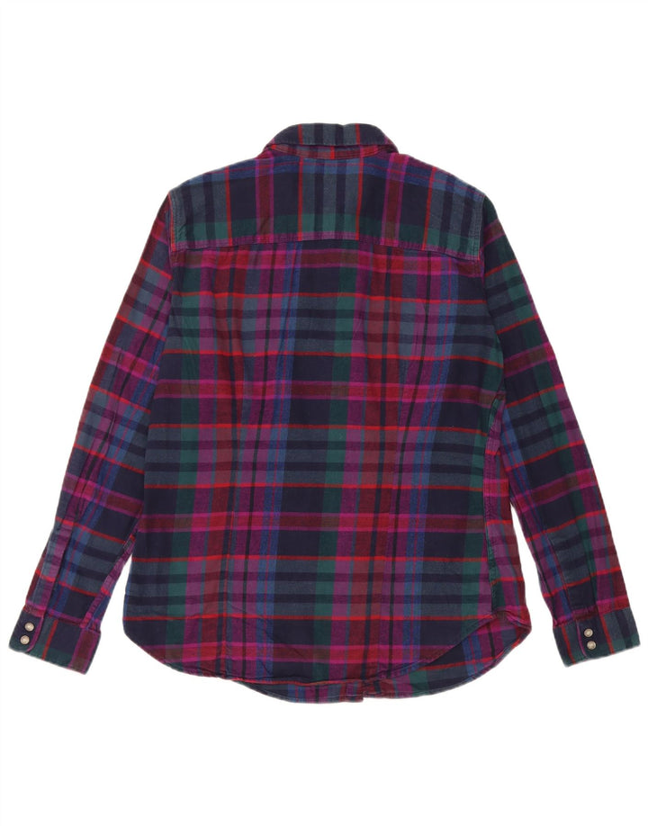 Cămașă de flanel pentru femei EDDIE BAUER UK 10 Bumbac carouri multicolore mici