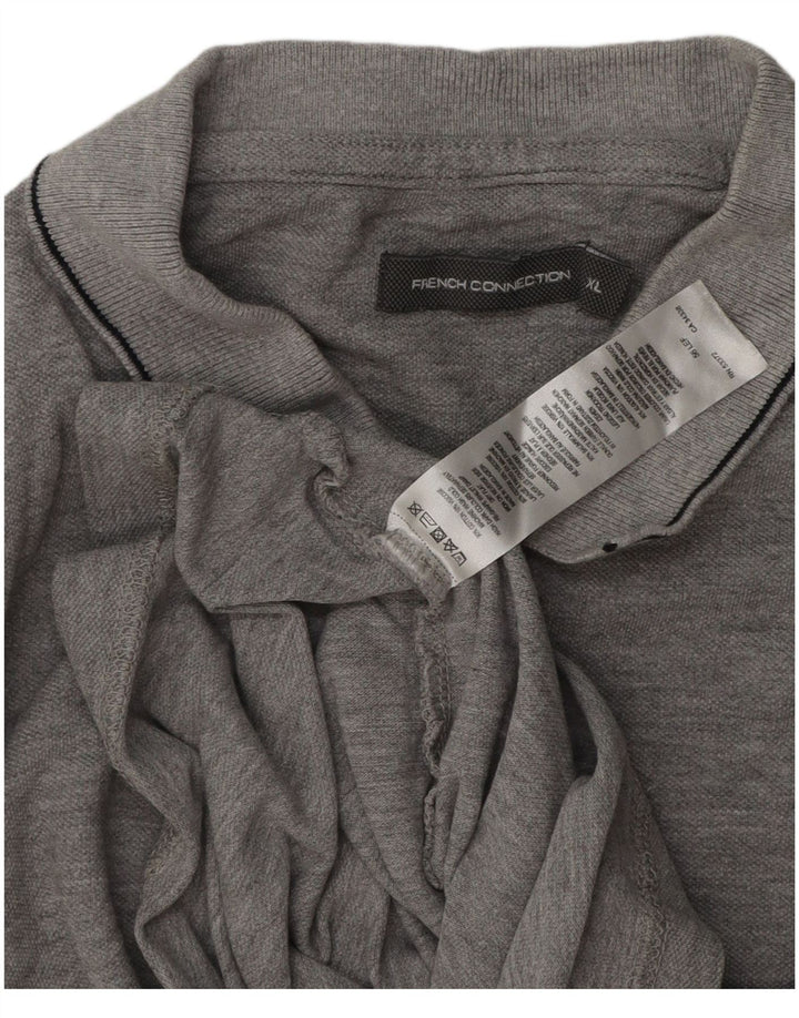 Tricou polo pentru bărbați French Connection XL, bumbac cu pete gri