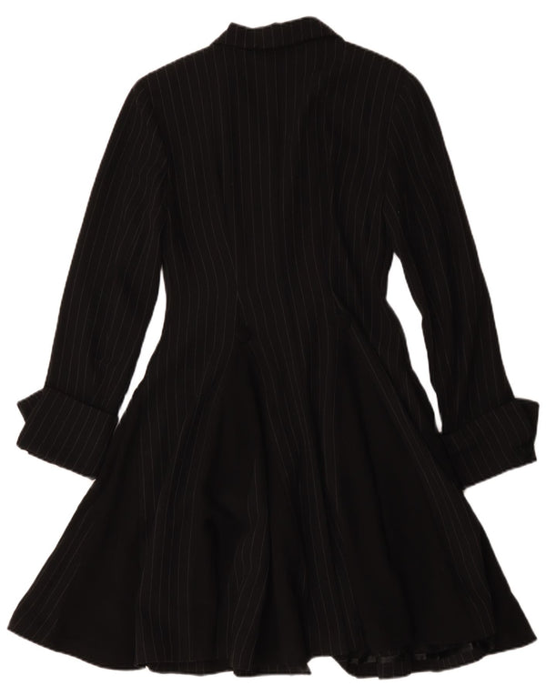 Bellissima Rochie cămașă cu mânecă lungă pentru femei IT 48 XS Negru cu dungi
