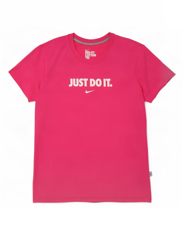 Tricou grafic Nike Dri Fit pentru femei Top UK 20/22 XL, bumbac roz