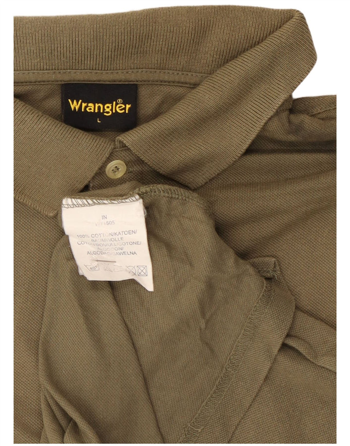 Tricou polo pentru bărbați Wrangler, bumbac kaki mare