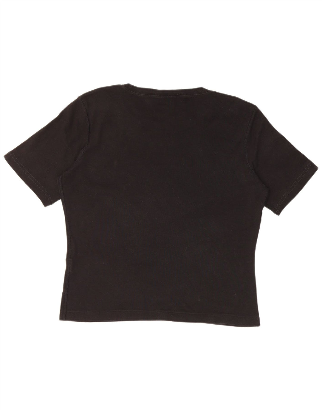 RALPH LAUREN Tricou Crop Top pentru femei UK 18 XL Bumbac negru