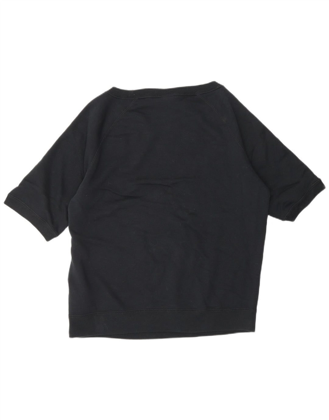 Pulover pentru femei NIKE cu mânecă scurtă, UK 16, mare, negru, bumbac