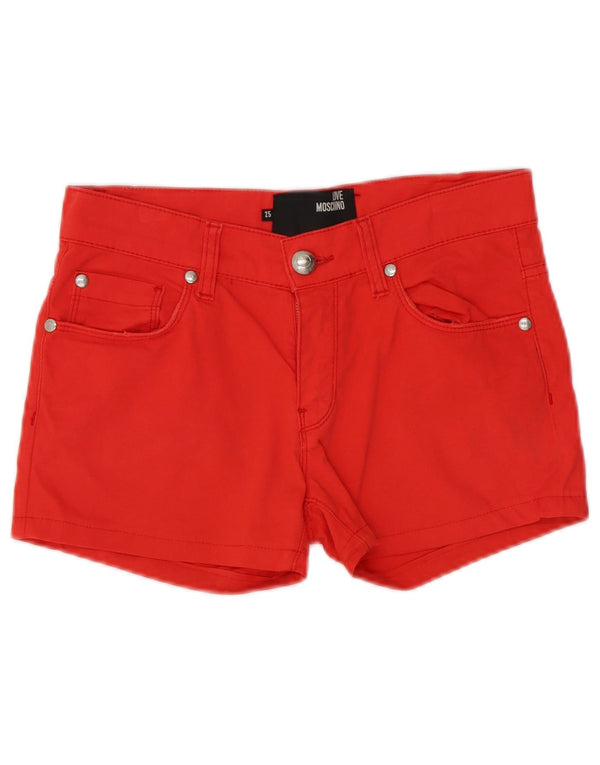 Pantaloni scurți casual pentru femei Moschino W25 XS bumbac roșu