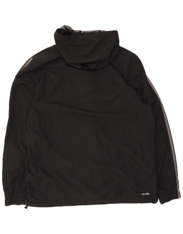 Jachetă de trening cu glugă Adidas Climalite pentru bărbați UK 42/44 Large Black