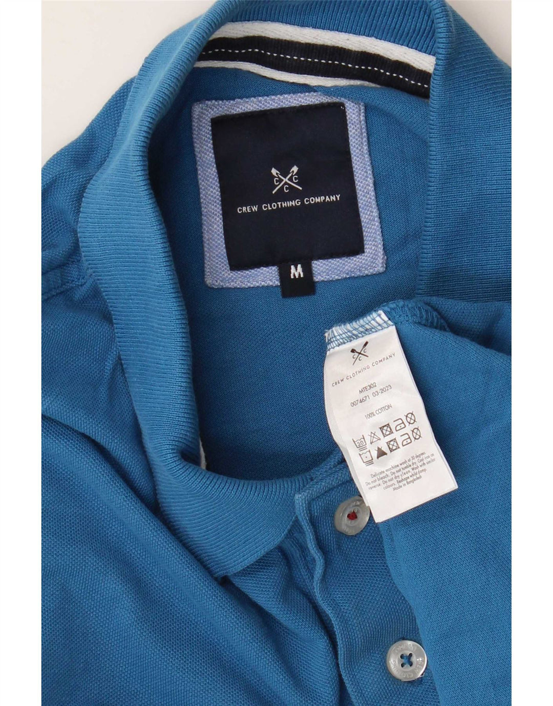 Crew Clothing Tricou polo pentru bărbați, bumbac albastru mediu