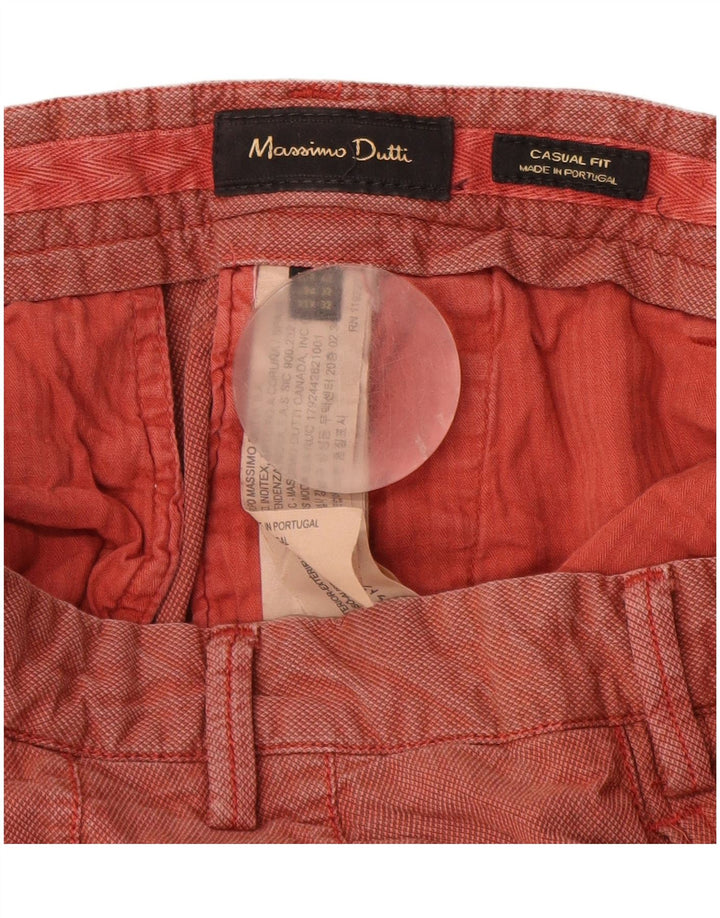 MASSIMO DUTTI Pantaloni Chino Casual Fit pentru bărbați EU 42 Large W32 L32 Red