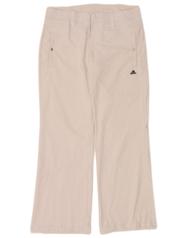 Pantaloni chino Climalite Bootcut Adidas pentru femei UK 14 Medium W34 L30 Alb