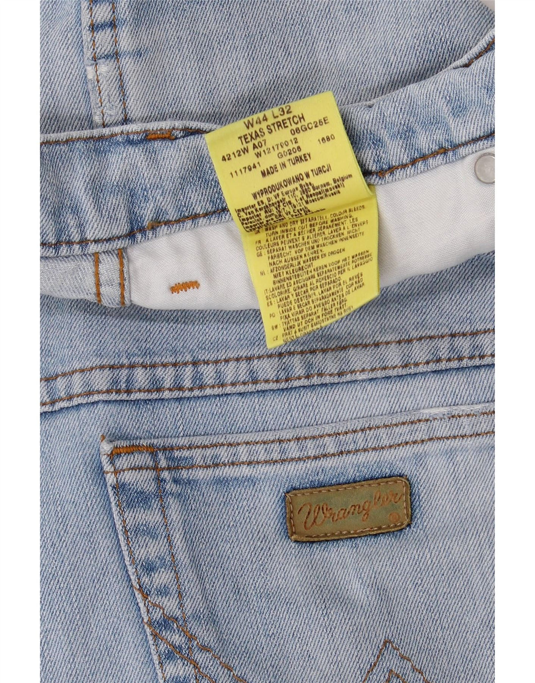 WRANGLER Blugi pentru bărbați Texas Stretch drepte W44 L28 Bumbac albastru