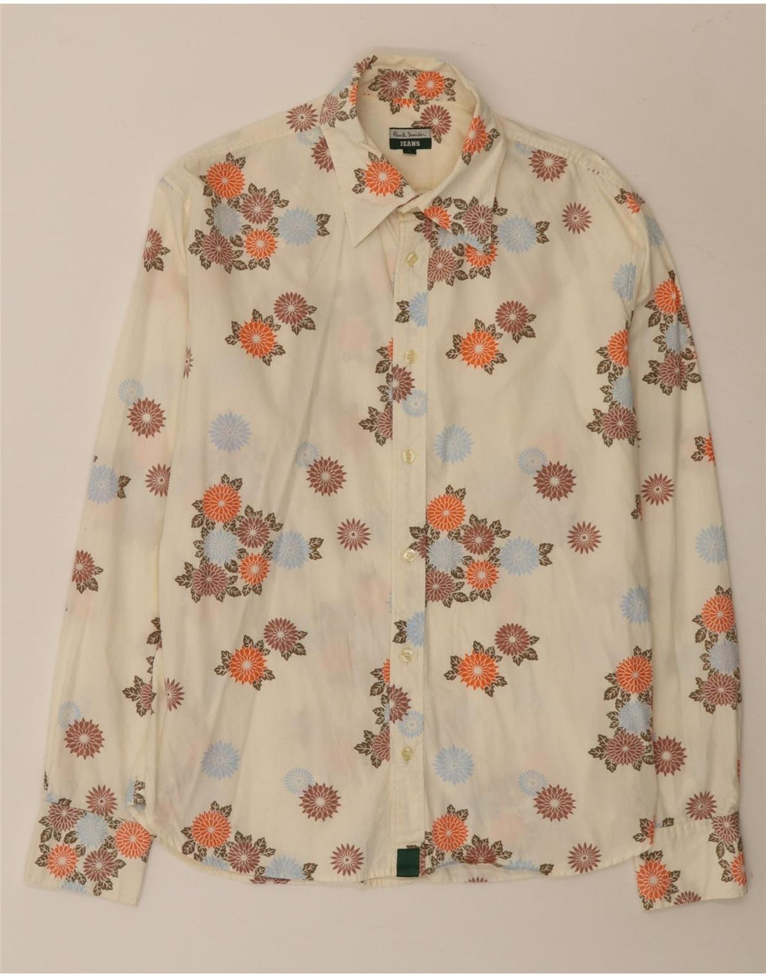 Cămașă pentru bărbați Paul Smith, mare din bumbac floral alb