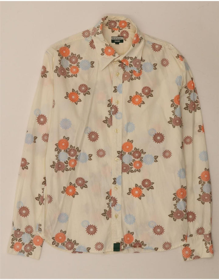 Cămașă pentru bărbați Paul Smith, mare din bumbac floral alb