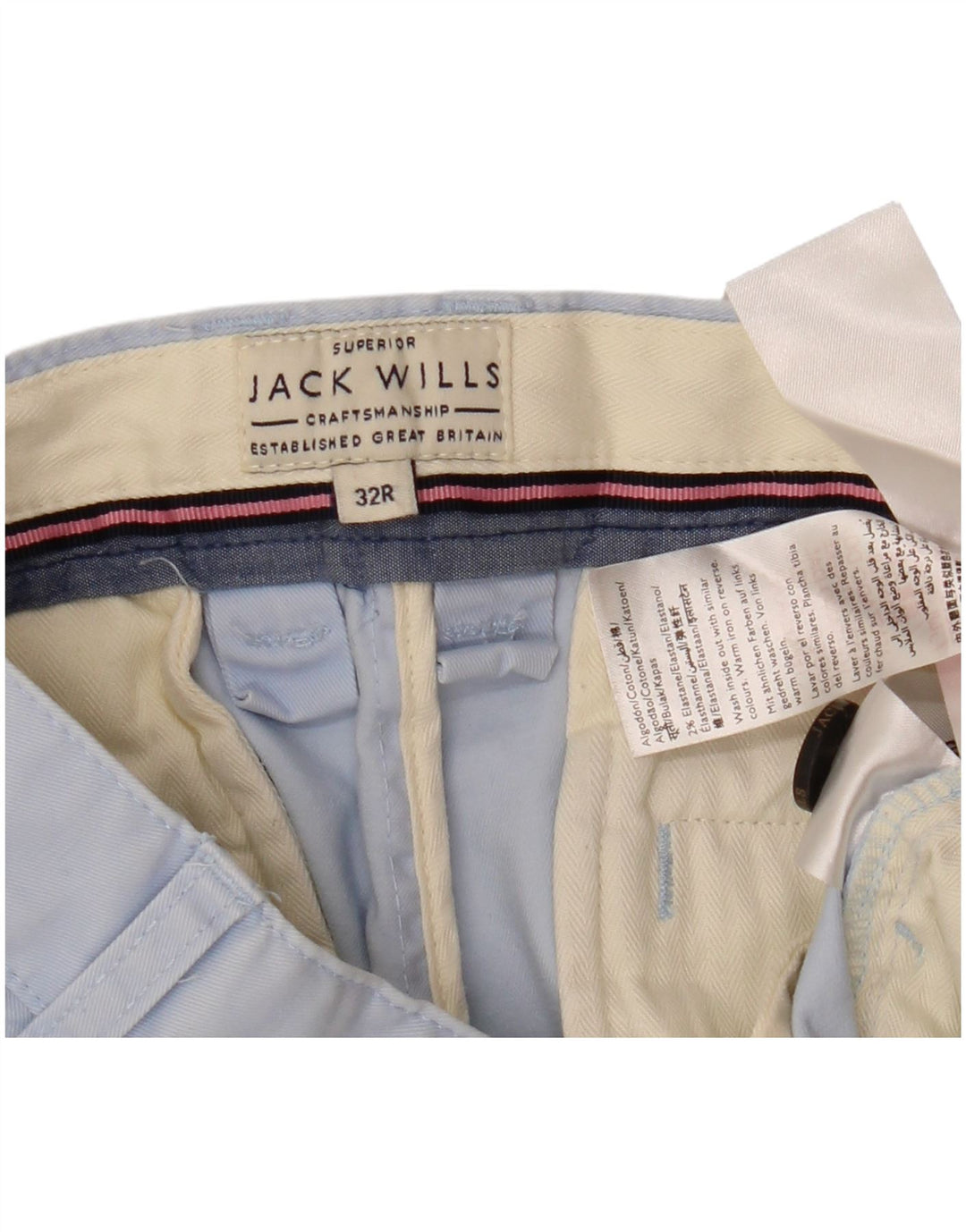 Pantaloni scurți chino pentru bărbați JACK WILLS W32, bumbac albastru mediu