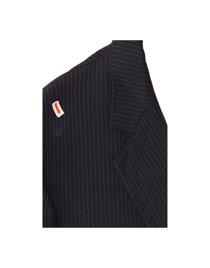 PIERRE CARDIN Mens 2 Button Blazer Jacket UK 36 Small Navy Blue Striped