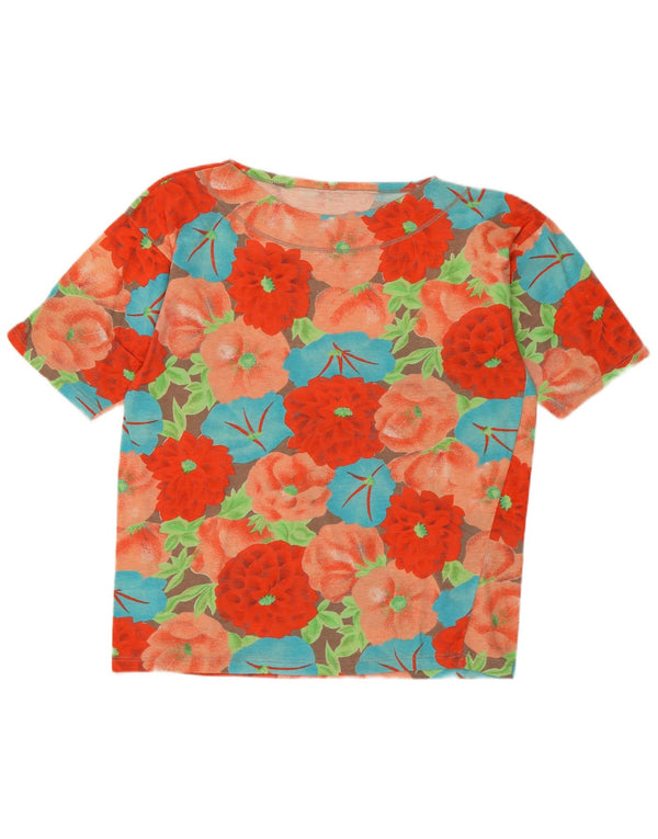 Tricou cu grafic vintage pentru femei Top UK 14 Medium Multicolor Floral