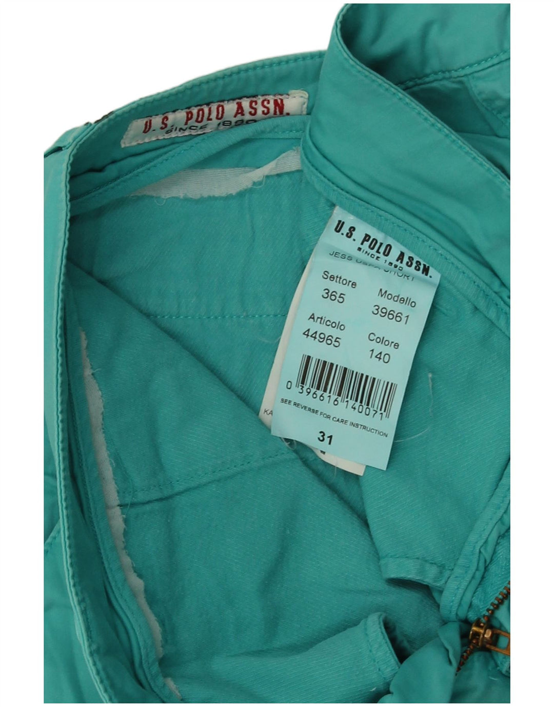 U.S. Polo Assn. Pantaloni caldi pentru femei W31 bumbac turcoaz mediu