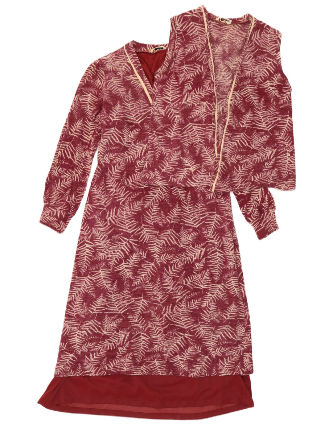 Set de 2 piese pentru femei Hilton UK 10 Mic Burgundy Floral
