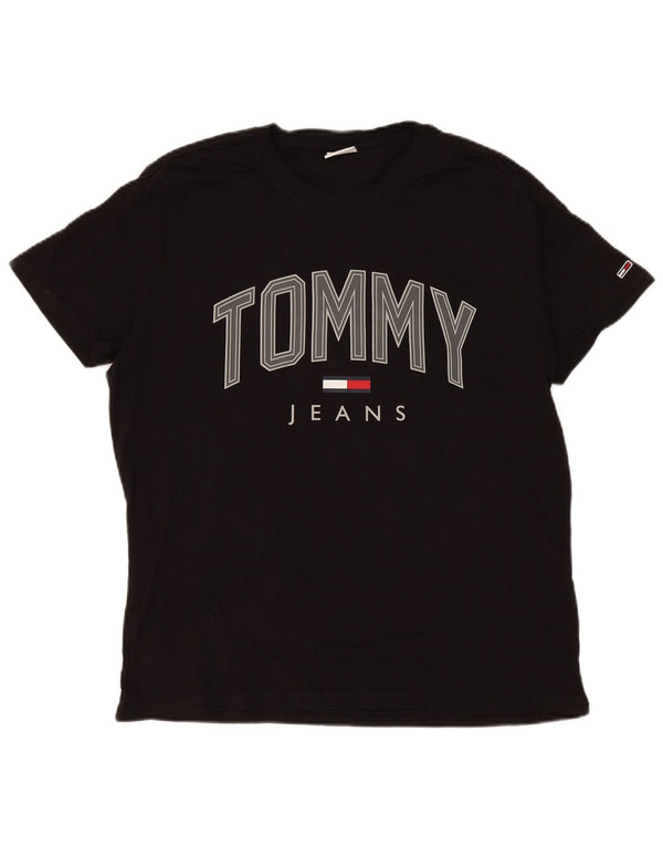 Tricou grafic Tommy Hilfiger pentru bărbați Top XL bumbac negru