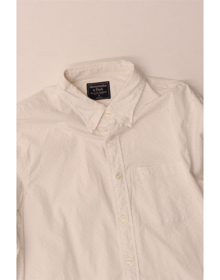 Cămașă pentru bărbați Abercrombie & Fitch Medium White Spotted