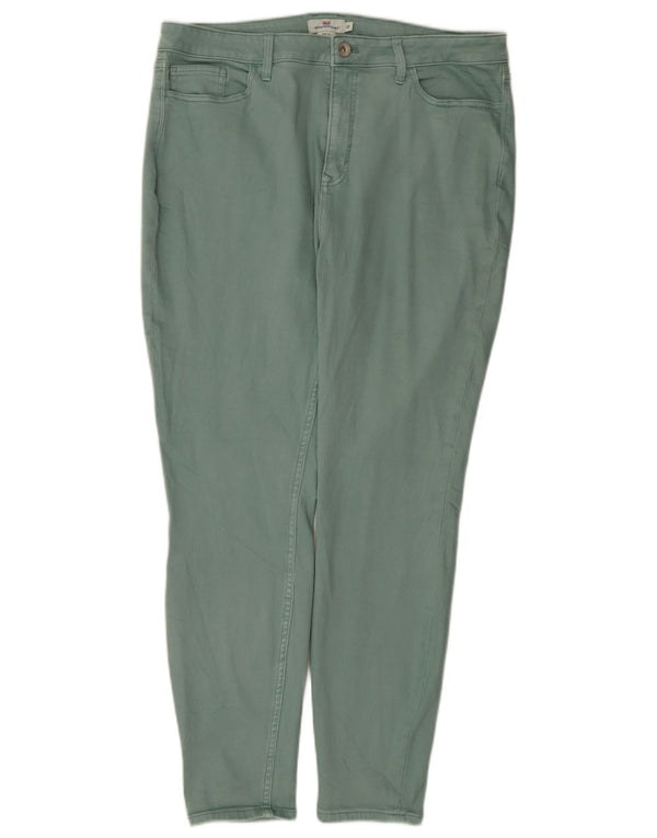 Vineyard Vines Pantaloni casual conici pentru femei L33 L28 bumbac verde