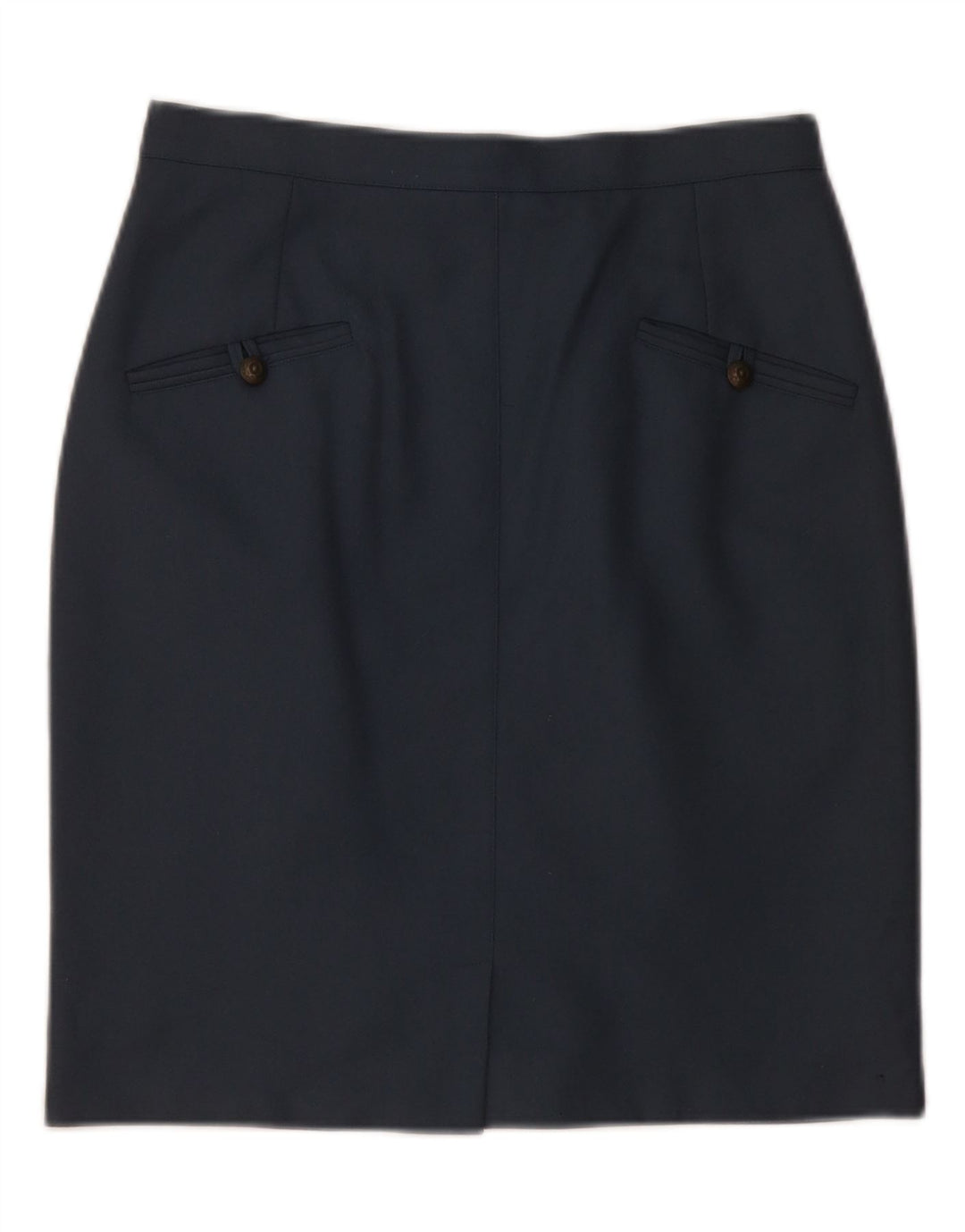 Fusta creion pentru femei VINTAGE Mediu W28 Lână bleumarin