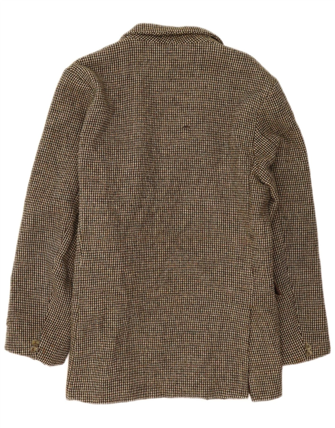 Jachetă pentru bărbați Harris Tweed cu 3 nasturi, UK 40, lână nouă, cu carouri, maro