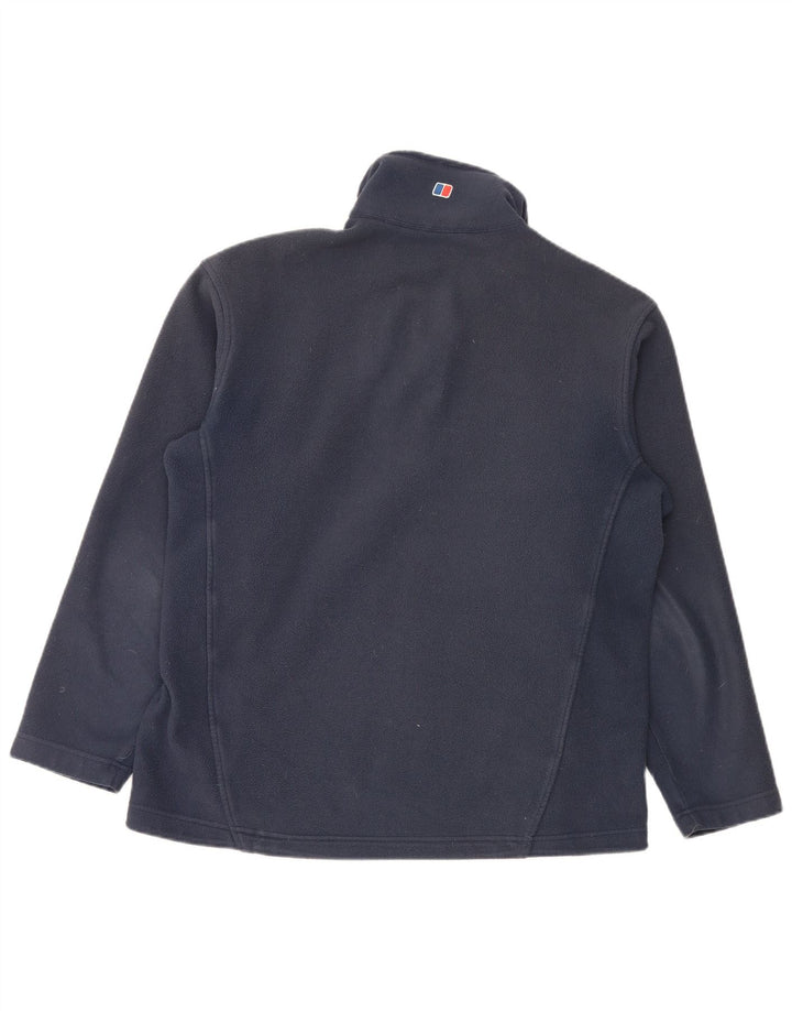 Jumper pentru bărbați Berghaus, cu fermoar și gât, din lână, mare, poliester bleumarin