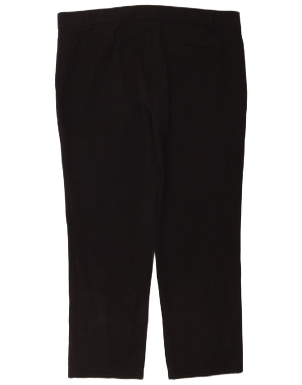 Marks & Spencer Womens Straight Casual Trousers UK 18 XL W38 L28 Black
