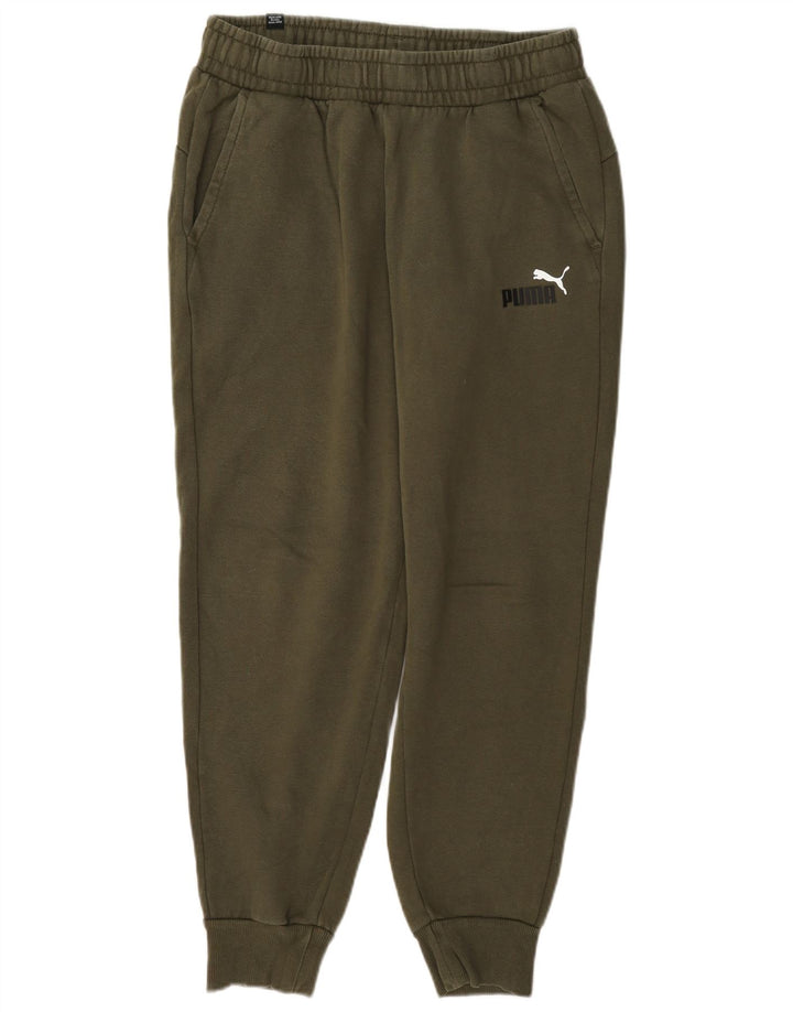 Pantaloni de trening Puma pentru bărbați Joggeri, bumbac mediu kaki