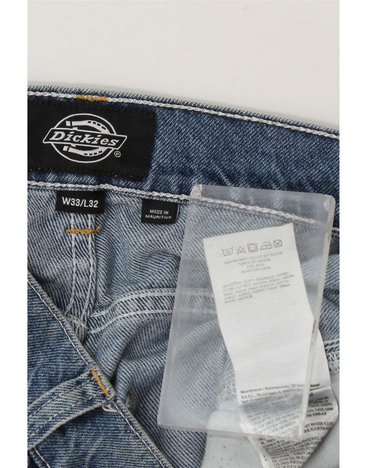 Blugi Dickies pentru bărbați, cu buzunare cargo, croială conică, W33 L32, bumbac albastru