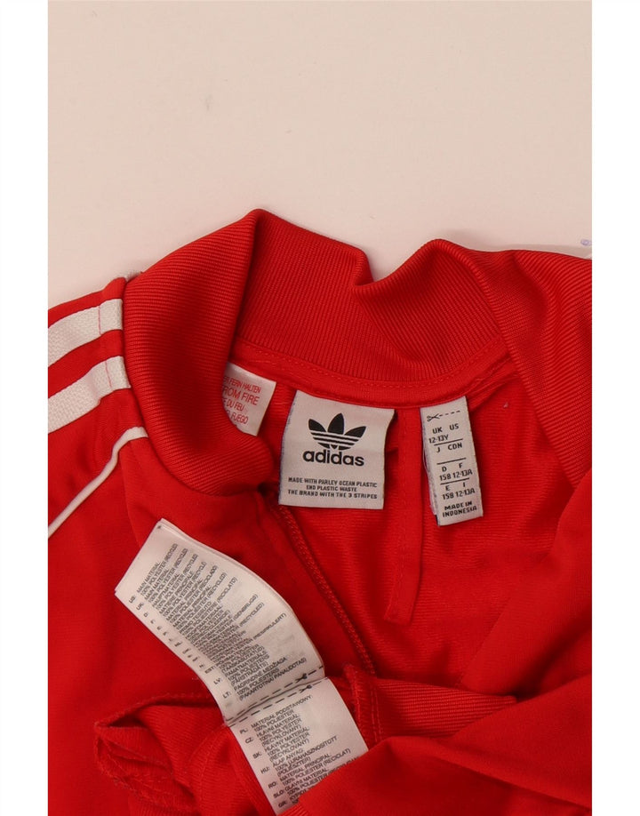 Jachetă pentru trening ADIDAS pentru băieți, 12-13 ani, poliester roșu mare