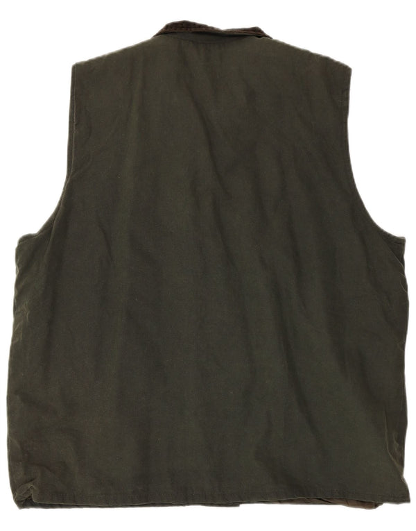 Gilet pentru bărbați Walker and Hawkes din bumbac cerat UK 42 XL Kaki Colorblock