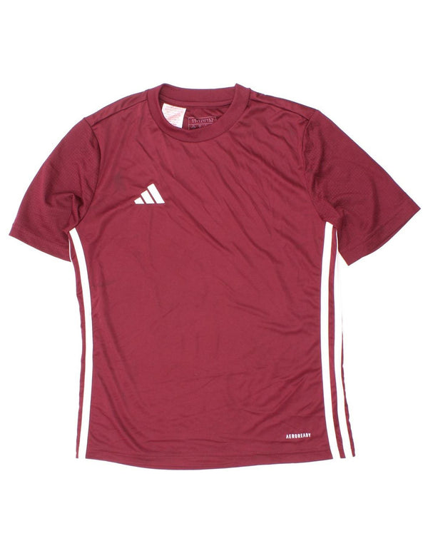 Tricou Adidas Aeroready pentru băieți Top 11-12 ani Poliester Bordeaux
