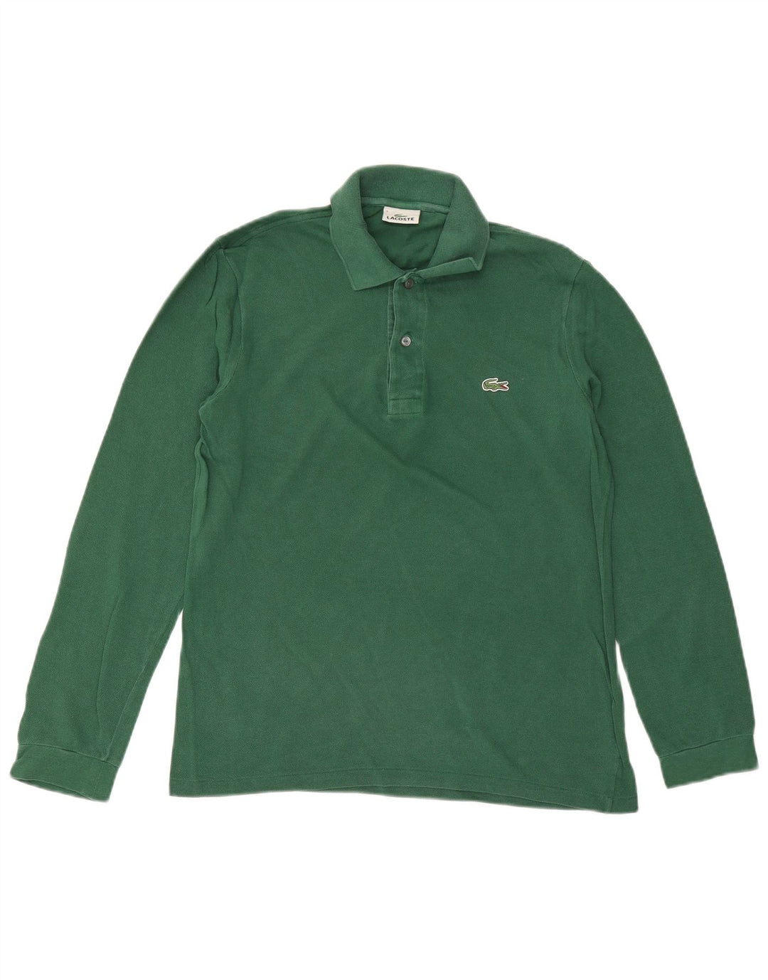 Tricou polo cu mânecă lungă pentru bărbați LACOSTE Mărimea 3 Bumbac verde mic