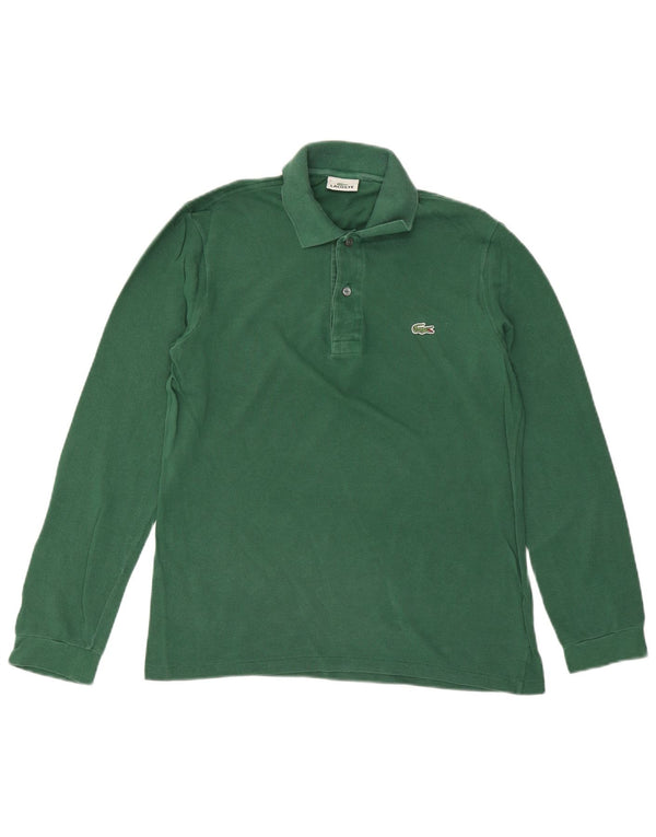 Tricou polo cu mânecă lungă pentru bărbați LACOSTE Mărimea 3 Bumbac verde mic