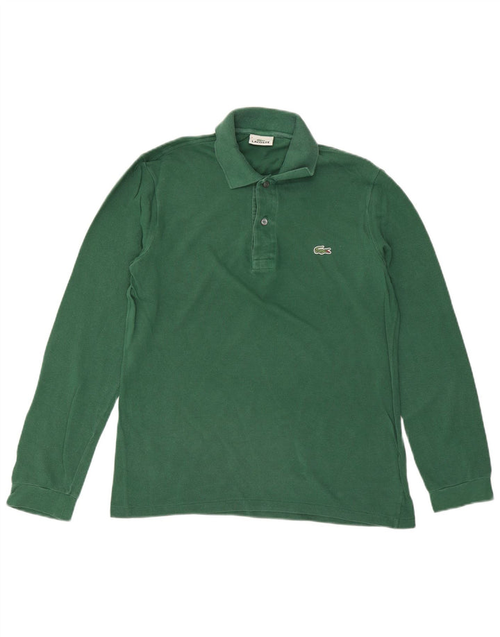 Tricou polo cu mânecă lungă pentru bărbați LACOSTE Mărimea 3 Bumbac verde mic